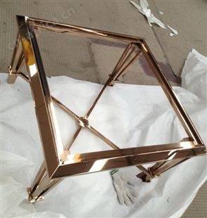 创意不锈钢茶几厂家 小户型北欧子母不锈钢 玫瑰金拉丝无指纹茶几