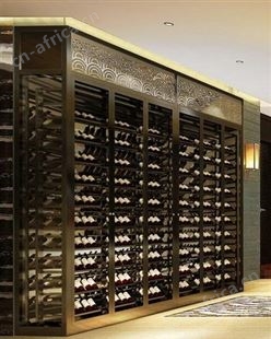 私人别墅酒窖门不锈钢恒温酒柜 不锈钢酒架