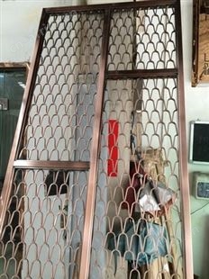 不锈钢隔断装饰屏风 中式古典不锈钢镂空花格屏风