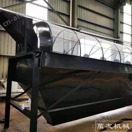 牲畜粪便粉状筛分机 有机肥料滚筒筛料机 小型有机肥生产线设备