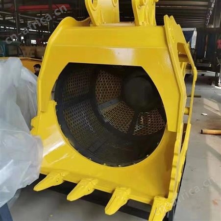 定制挖机旋转筛分斗 液压滚筒筛 金耀
