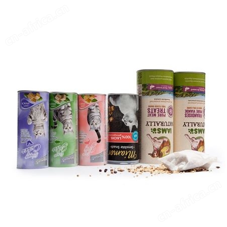 定制宠物食品奶粉包装罐牛皮纸圆筒罐 冻干食品罐 高密封环保纸罐 现货批发 意点森昂