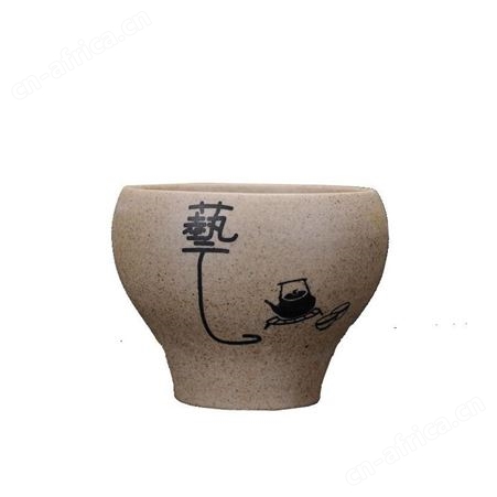 己米粗陶茶具酒杯 小礼品赠品陶瓷 大号单杯小茶碗 主人杯个人茶杯品茗杯 煮茶杯