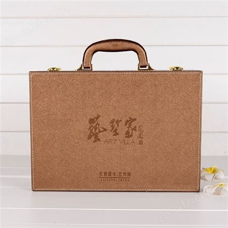 易贝皮革交房礼品箱 多功能收纳手提盒带logo 通用可拆卸钥匙盒定做 小提琴皮箱礼盒礼品
