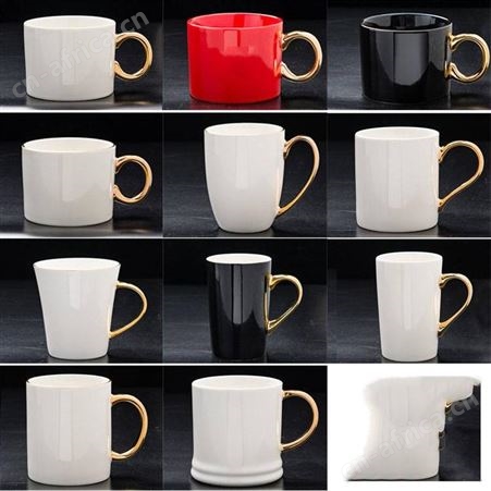 己米生活陶瓷马克杯定制 奶茶广告杯 陶瓷杯来图定制logo 礼品杯陶瓷杯