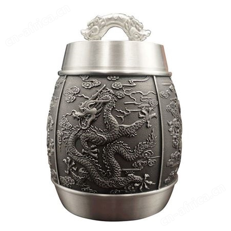 定制锡器茶叶罐 中工龙腾盛世锡制工艺礼品定做 茶叶桶纯锡定做