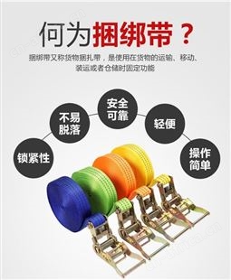 旺业机电-云南货物捆绑带拉紧器货物固定行李捆绑带货车刹车带收紧器-双钩款9米