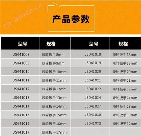金指数佳捷仕-昭通铬钒钢棘轮扳手汽车维修-18mm-棘轮扳手批发