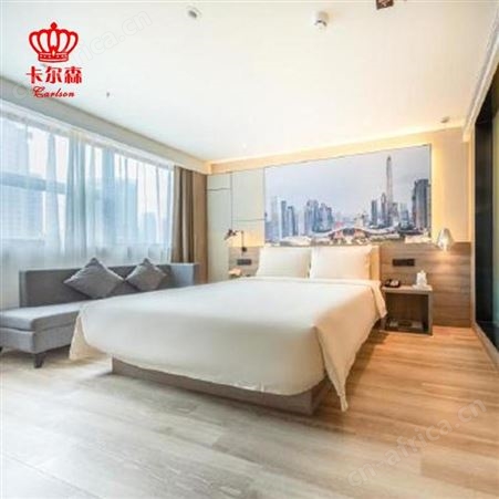卡尔森苏州家具厂酒店样板房现代简约双人床商务宾馆全套客房床头柜工程家具批发定制