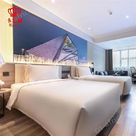卡尔森苏州家具厂酒店样板房现代简约双人床商务宾馆全套客房床头柜工程家具批发定制