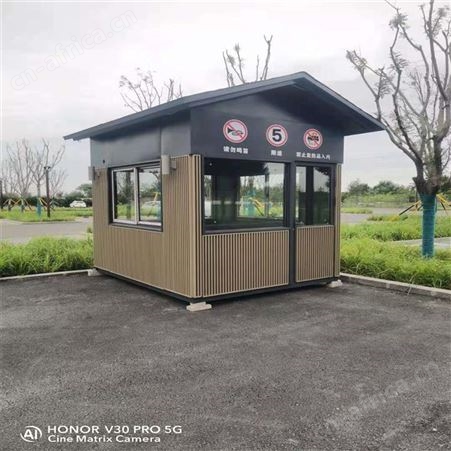 小区别墅物业岗亭 成品金属雕花岗亭 幼儿园保安亭 钢化玻璃值班室 不锈钢同创岗亭厂家