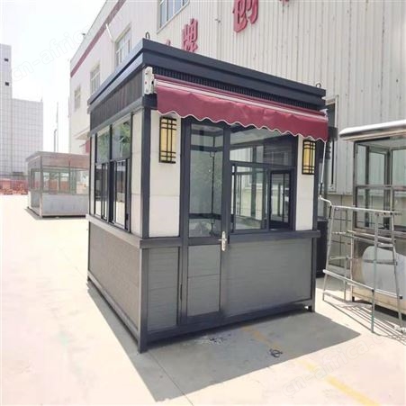 不锈钢岗亭 钢结构保安亭 值班收费移动门卫室 TC环保雕花板岗亭 西安同创环保岗亭