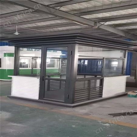 钢结构岗亭隔热收费亭 门卫吸烟室值班治安房 圆形钢结构钢化玻璃岗亭 颜色款式可定制 西安同创岗亭