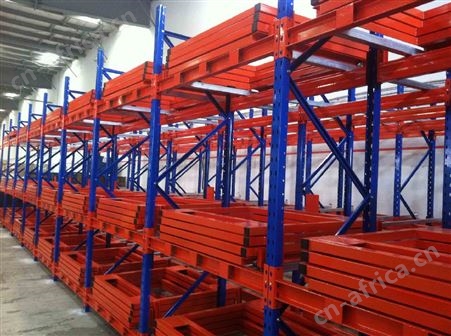 后推式压入式货架