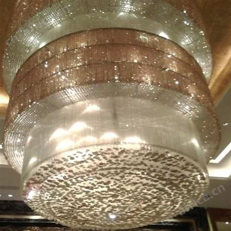 灯饰防护网 大型吊灯防护网 水晶隐形防坠网 广州戈慕莱无影网生产厂家
