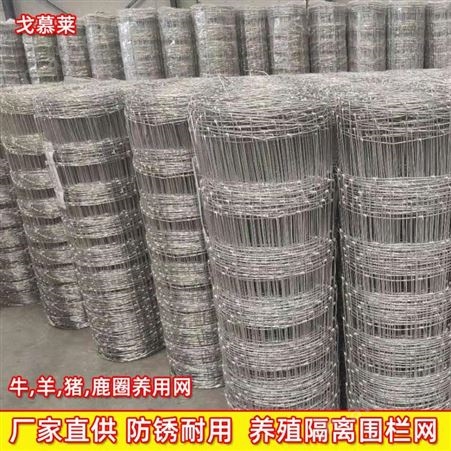 钢丝牛栏网 畜牧业养殖围网 山地隔离防护网 Y型柱打结网 广州厂家批发 戈慕莱