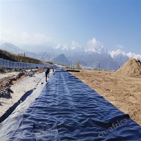 黑色光面防渗膜 垃圾填埋场进口土工膜 耐酸碱抗氧化