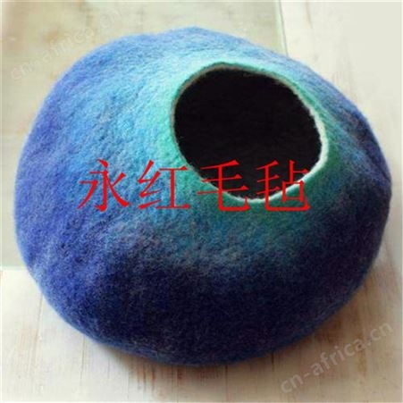 羊毛毡宠物窝可定制 一体成型新款创意猫猫窝宠物房子 猫房子