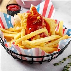 西安快餐小吃原料 麦穗3/8粗薯条 国产薯条商用半成品2kg*6袋
