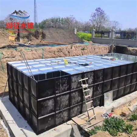 顺征 消防 螺栓装配式 抗浮式复合钢板 BDF箱泵一体地埋水箱