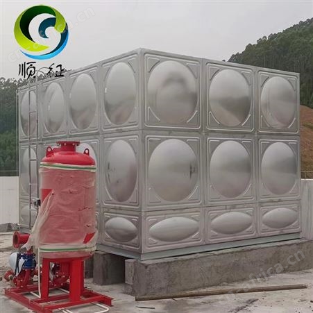 顺征 楼顶工地消防储水设备 保温方形304 不锈钢水箱