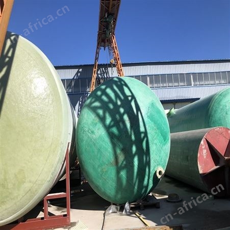 顺征 新农村工地养殖一体三格缠绕储罐 绿色 玻璃钢化粪池 定制