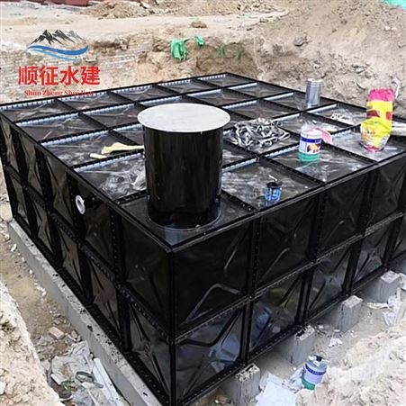 顺征 消防 螺栓装配式 抗浮式复合钢板 BDF箱泵一体地埋水箱
