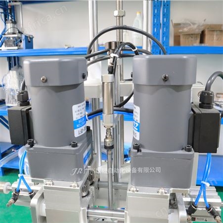 家韧洗发水瓶盖自动直线式旋盖机 多功能单头塑料瓶盖气动拧盖机