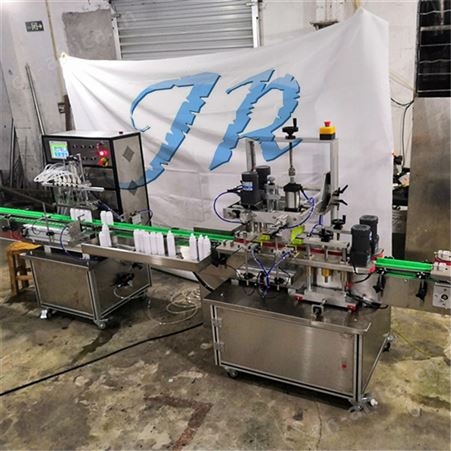 全自动洗手液罐装旋盖机 不锈钢液体定量灌装机 日化产品灌装设备