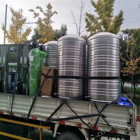 现代工业双级反渗透纯净水设备 2吨配置 净水速度快脱盐率高
