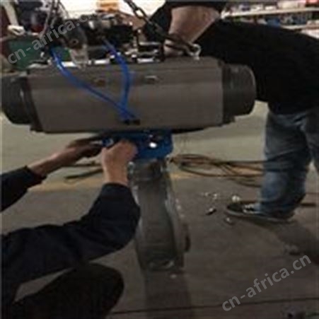 气动加长杆硬密封对夹式蝶阀