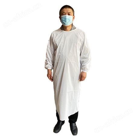 白色防水罩衣成人防水防油围裙带袖厨房反穿衣防水绸倒穿衣褂罩衣