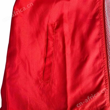 批发志愿者红马甲定制公益义工工作服广告衫背心马甲印字logo厂家