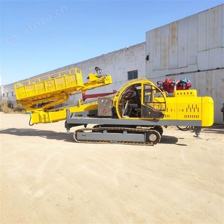 集尘式履带护坡钻机 液压水平高举升钻孔机 抗浮锚杆高空作业钻车