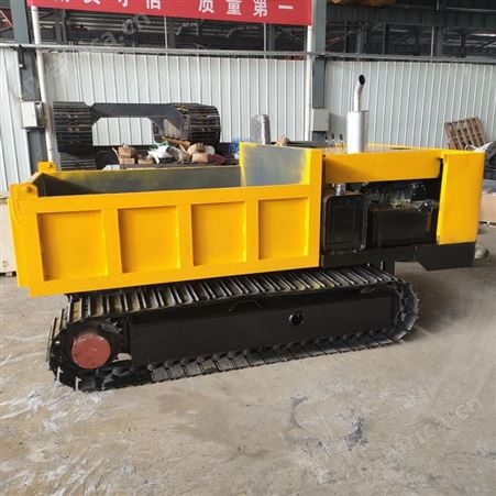 手扶式全地形爬坡王 小型多地形履带爬山虎 工程农用自卸运输车