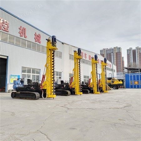 一次成孔振动打桩锤 3米全液压气动凿岩机 地基螺旋光伏打桩机