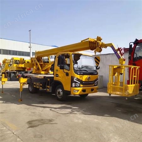 22米高空作业车 创佳 国六蓝牌汽车吊 全液压小型吊车