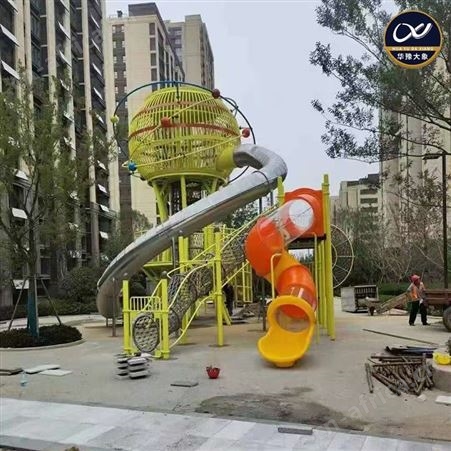 定制不锈钢滑梯造型螺旋式滑梯商场游乐场广场公园游乐设施