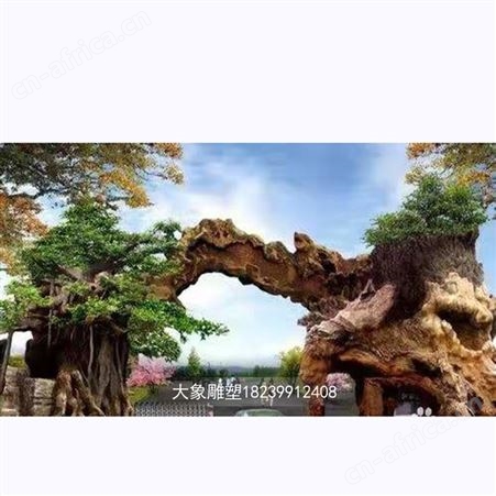 水泥假树仿真大门定做适用于景区生态园区抗氧化美观