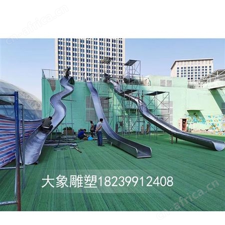 非标定做户外不锈钢滑梯设计 大型游乐场设施组合生产耐腐蚀