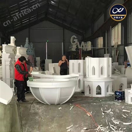 景观美陈泡沫雕塑定做假山蝴蝶结婚庆道具设计制作耐腐蚀