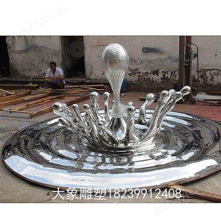 不锈钢精神堡垒定制 不锈钢校园雕塑 水滴雕塑价格