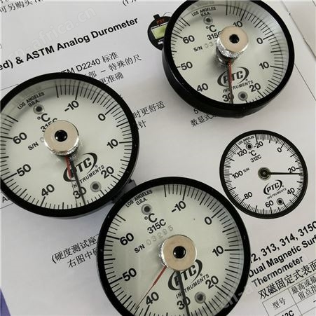 PTC315C温度计PTC314C指针式温度计美国PTC双金属表面温度计