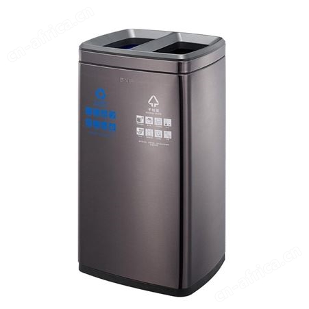 厂家新款  8L-40L 塑料盖 酒店式 圆形 方形双分类垃圾桶