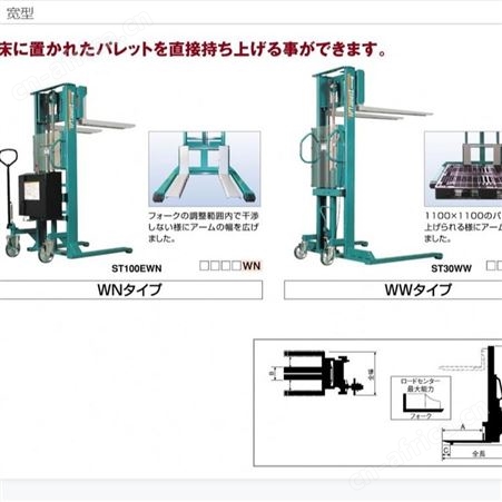 BISHAMON 电瓶式 手动式堆垛机ST80AWW 中国总代理
