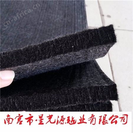 黑色起绒主地毯毛毡，黑涤纶毛毡，针刺纤维毛毡