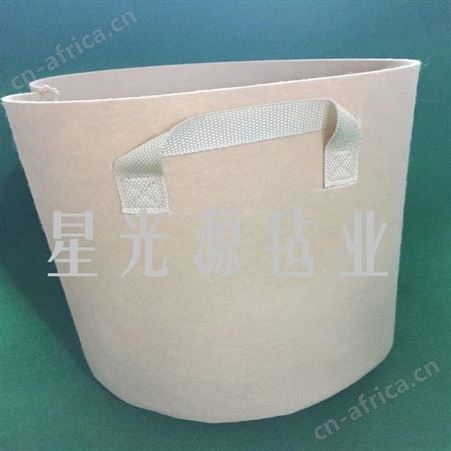 白色无纺布美植袋 手提式毛毡种植袋 控根植树袋