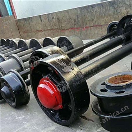 300600实心加厚型轮对 铸钢矿车轮对 300600矿车轮对