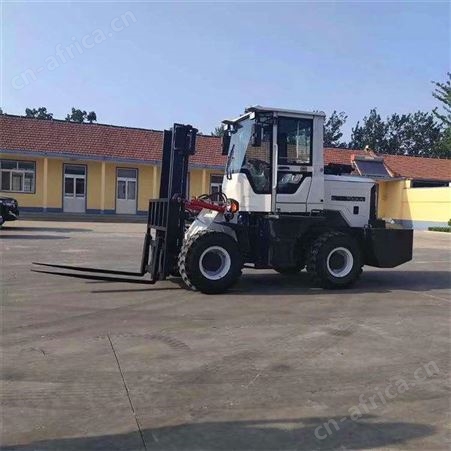 四驱动力 多功能小型越野叉车 前卸式山地搬运车