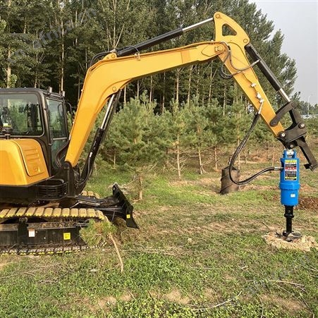 挖机改螺旋钻机湖南三用挖机钻 全液压挖改凿岩机挖改钻
